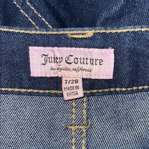 NWT Juicy Couture dark Blue wash Wide Leg Jeans - Picture 4 of 5